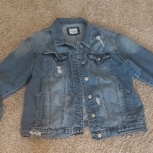 Wax Jean Distressed Blue Denim Jacket